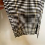 Theory Cropped Checked Woven Straight Leg Slit Pants 2 Brown Black Yellow Plaid Photo 4