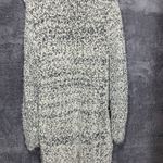 Alya  Women’s Long Open Front Cardigan Size S Gray Black Fuzzy Knit Pockets Style Photo 7