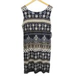 R & M Richards Petite Short Mother Of The Bride Puff Print Boho Dress NWT Size 14 Photo 2