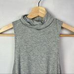 Free People  Gray Topanga Mock Neck Swing Tank Top S Photo 3