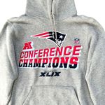 Nike 🔃 New England Patriots Gray Long Sleeve Hoodie Sweatshirt Photo 2