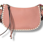 Sondra Roberts New‎  Vegan Leather Tote Shoulder Bag Top Handle Pink Whipstitch Photo 0