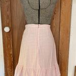 Draper James  RSVP Pink White Gingham Plaid Ruffle Hem Skirt - Size 10 Photo 4
