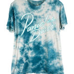 Panic at the Disco Small Tee Graphic Tie Dye Short Sleeve Crew Blue White 462 Photo 0