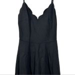 Rosie Harlow  Black Scalloped Mini Dress Small Fit & Flare LBD Photo 8