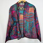 Chico's Paisley Silk Blend Kimono Jacket Blazer Multi Color Size M/L Photo 2