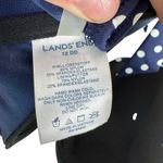 Lands' End  Navy White Polka Dot Nylon Underwire Padded Halter Bikini Top 12 DD Photo 4