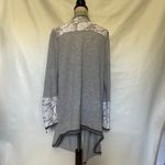 Knox Rose Knox Ros Duster Womens Cardigan Top Sz L Boho Lace Pockets Romantic Hi Low Cozy Photo 7