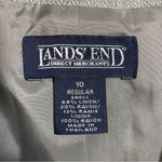 Lands' End  linen rayon blazer jacket Blue/tan women’s 10 Photo 2