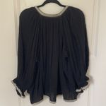World Market Boho Black Embroidered Gauzy Popover Top S/M Size undefined Photo 1