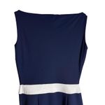 Chiara Boni La Petite Robe Alexandra Navy Draped Sleeveless Sheath Dress Size 6 Blue Photo 7