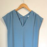 Prologue Women's Dress Size Small Blue V Neck Midi Cap Sleeve Casual Photo 1