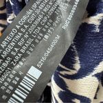 ZARA  Emilie Vicose Printed Damask Belted Midi Maxi Dress Blue Cream Medium M Photo 10