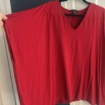 Eileen Fisher  Vibrant Red V-Neck Top XL Photo 1