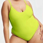 Good American NWT One Piece Scoop Swimsuit Electric Lime- Size 7 (4XL) XXXXL Photo 0