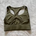 Green Ribbed Sports Bra Photo 2