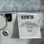 NWT EDWIN Cai Denim Cut Off Jeans Shorts‎ Size 28 in Light Daydream Wash Blue Photo 7