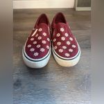 Vans  Women’s Burgundy Floral Asher Deluxe Slip On Sneaker Photo 1