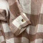 Maurice's Maurice’s Buffalo Plaid khaki and white Button Down Shirt size large Photo 4