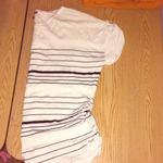 Women’s Sweater Short Sleeve Shirt Ruched Sides 1X White Photo 1