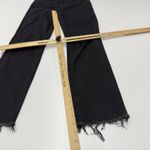 Good American Jeans Womens Size 4 27 Black Good Straight Ripped Fray Hem Crop Photo 8