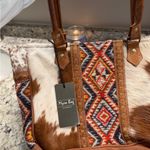 Myra Bag Cowhide & Leather Purse Bag Aztec Western Texas Nashville NWT Brown Photo 1