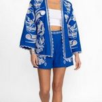 Johnny Was 💕 JADE💕 Jodie Easy Jacket + Jenah Short Set ~ Blue Small S NWT Photo 6