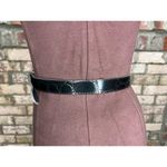 belt vegan leather goldtone buckle 1990s Black Photo 5