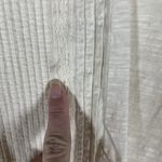 LOGO By Lori Goldstein LOGO T Shirt Pin Tuck Lace Trim Pocket Asymetric Hem Lagenlook Ivory Sz Medium Photo 2