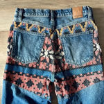 We The Free Free People Rocky Mountain Patchwork High Rise Straight Leg Jeans Blue sz 26 Photo 8