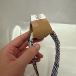 Handmade  Plaid Cats Wristlet Keychain with Navy Blue Tassel Photo 5