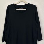 J.Jill 100% Pima Cotton 3/4 Sleeves Side Inset Tee Photo 2