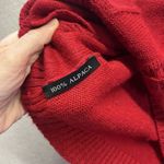 Tinkuy Argyle Cable Knit Sweater Vest Womens L Red Alpaca Wool Button Cardigan Size L Photo 2