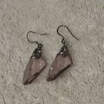 Light purple Rhinestone Drop Earrings Photo 1