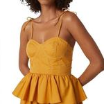 MISA Los Angeles NWOT  Rosie Bustier Peplum-Waist Poplin Maxi Dress - Size Medium Photo 5