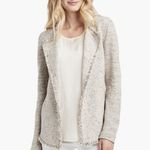 Nic+Zoe NWOT Range Tweed Jacket Open Front Raw Fringe Trim XS Photo 1