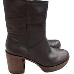 Lucky Brand NEW Women’s Omarey Black Leather Platform Boots size 9.5 Photo 0