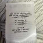 Aritzia  Babaton White Ribbed Knit Vneck Collar Long Sleeve Crop Polo Shirt Top M Photo 3