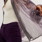 Free People NWT Shimmer Stripe Kimono Color: Patina Green Size All Photo 5