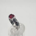 Lia Sophia  Silver Tone & Red Rhinestone Ring (7) Photo 3