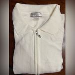 Allison Daley  II zip sweater. Off white color. Size 2X. Photo 4