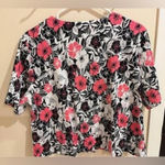 appleseed's Appleseed’s Size PXL PrimaCotton Floral Button down Blouse Photo 4