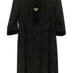 Stylish Black and White Polka Dot Midi Dress Photo 0