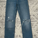 ZARA Distressed Straight Leg Jeans Photo 0