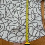 Carolina belle   Montreal Top Long Sleeve Blouse Size Medium Chain Print Photo 5