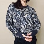 Joie  Cropped Sweatshirt with Thumbholes Floral Multicolor Size XL NWT Photo 1