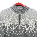Jones Wear Vintage Fair Isle Snowflakes Sweater Gray Small Photo 2