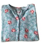 Nick & Sarah Intimates pajama sleep top light blue with pink flowers women's L Size L Photo 1