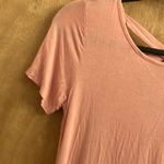 Ambiance pink tee shirt with criss cross details in the back woman’s size small Photo 2