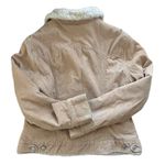 Gap Y2K  Corduroy Sherpa Lined Trucker Jacket Sz L Tan Button Up Western Rodeo Photo 5